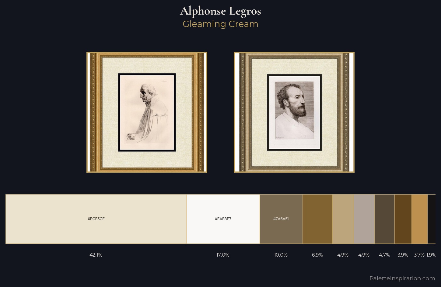 Alphonse Legros Palette 1 — Gleaming Cream
