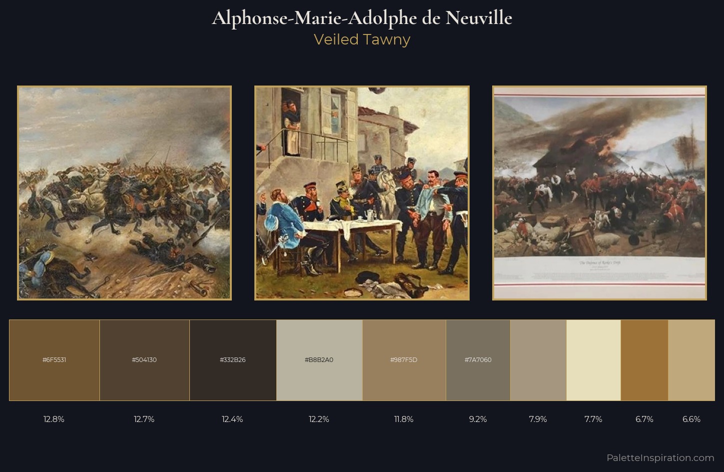 Alphonse-Marie-Adolphe de Neuville Palette 1 — Veiled Tawny