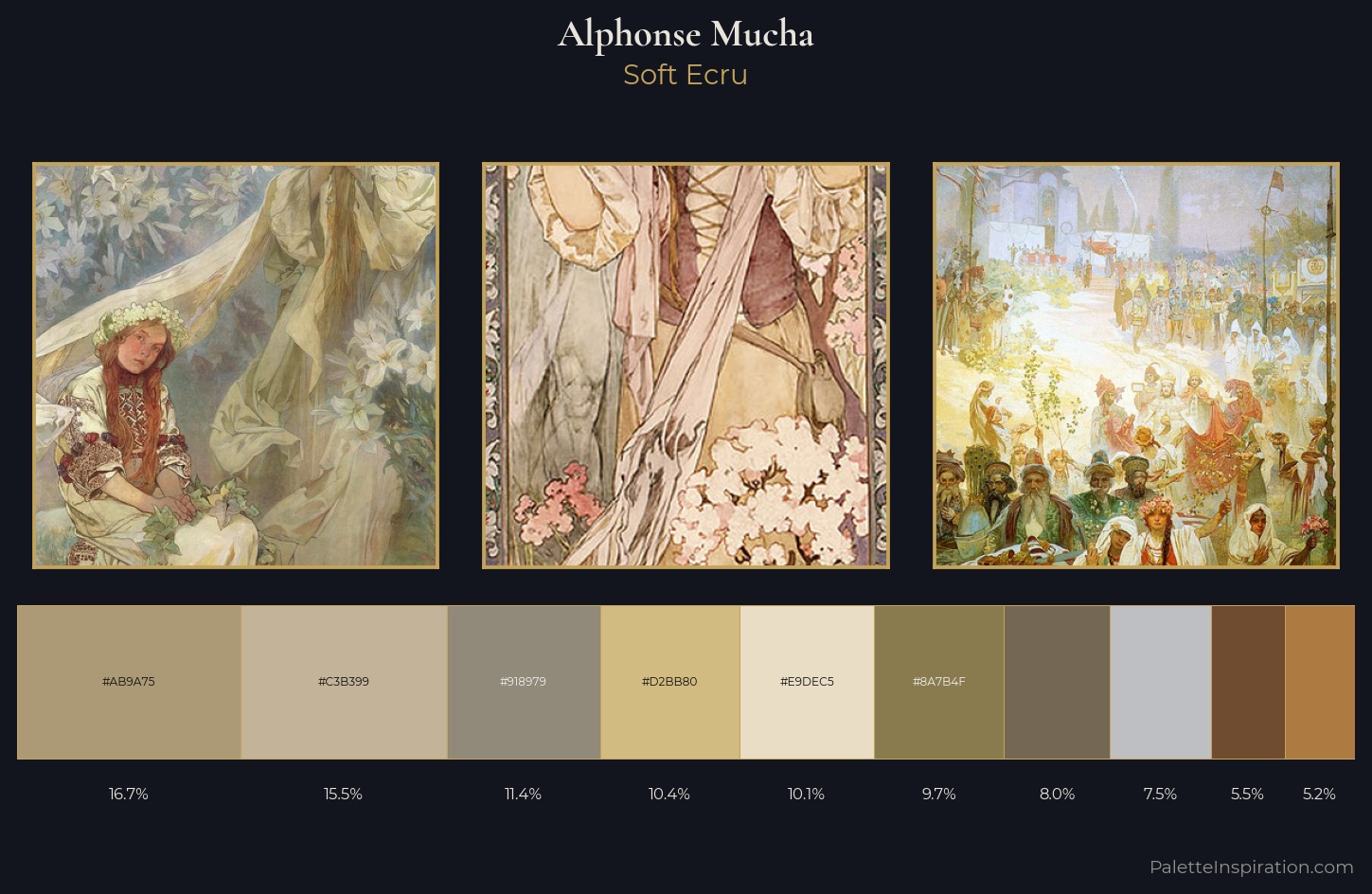Alphonse Mucha Palette 3 — Soft Ecru