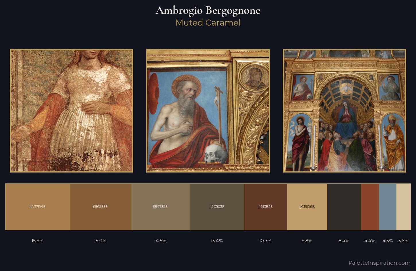 Ambrogio Bergognone Palette 4 — Muted Caramel