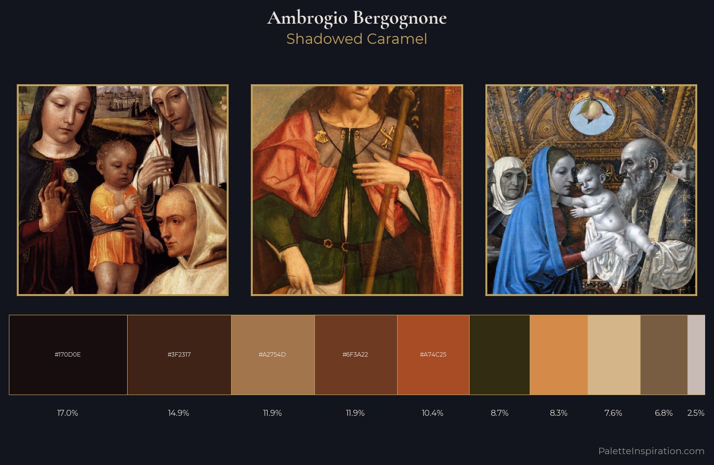 Ambrogio Bergognone Palette 6 — Shadowed Caramel