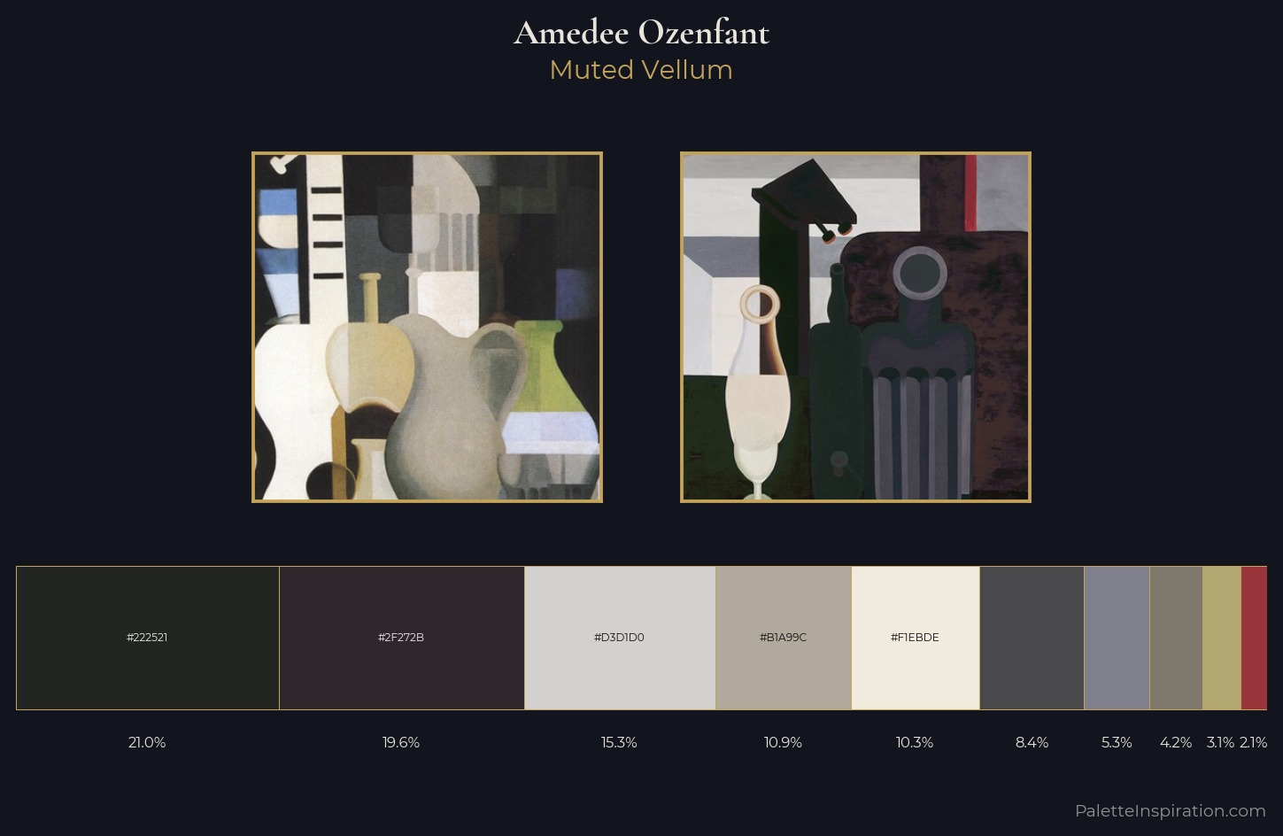 Amedee Ozenfant Palette 1 — Muted Vellum