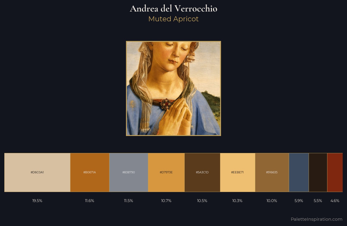 Andrea del Verrocchio Palette 3 — Muted Apricot