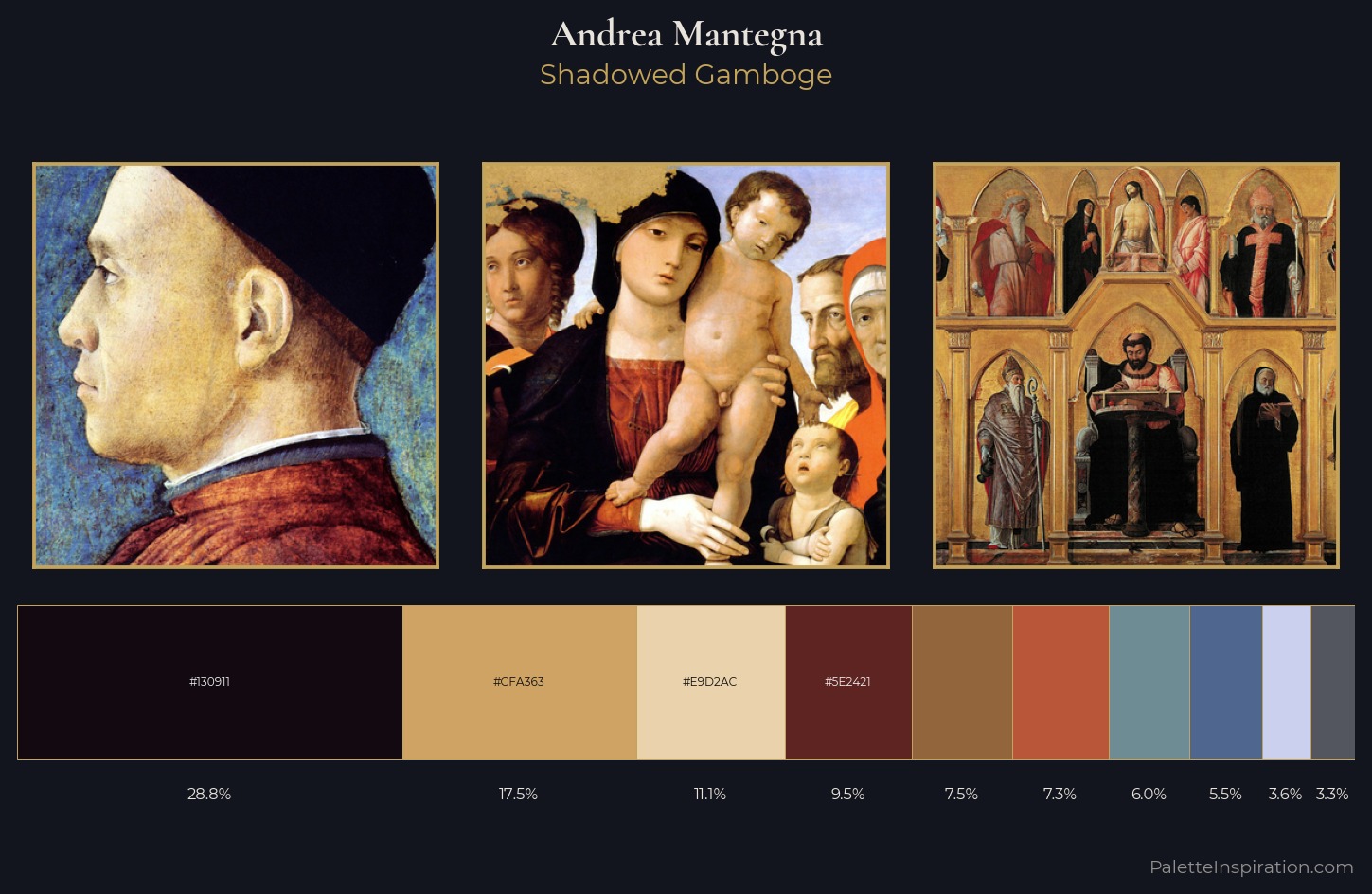 Andrea Mantegna Palette 4 — Shadowed Gamboge