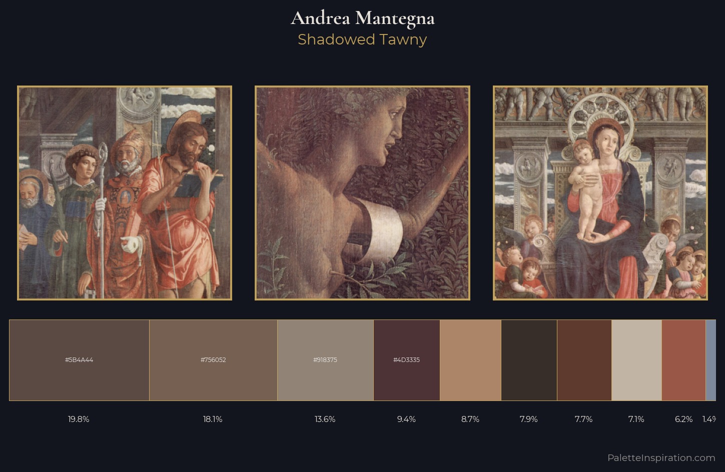 Andrea Mantegna Palette 9 — Shadowed Tawny