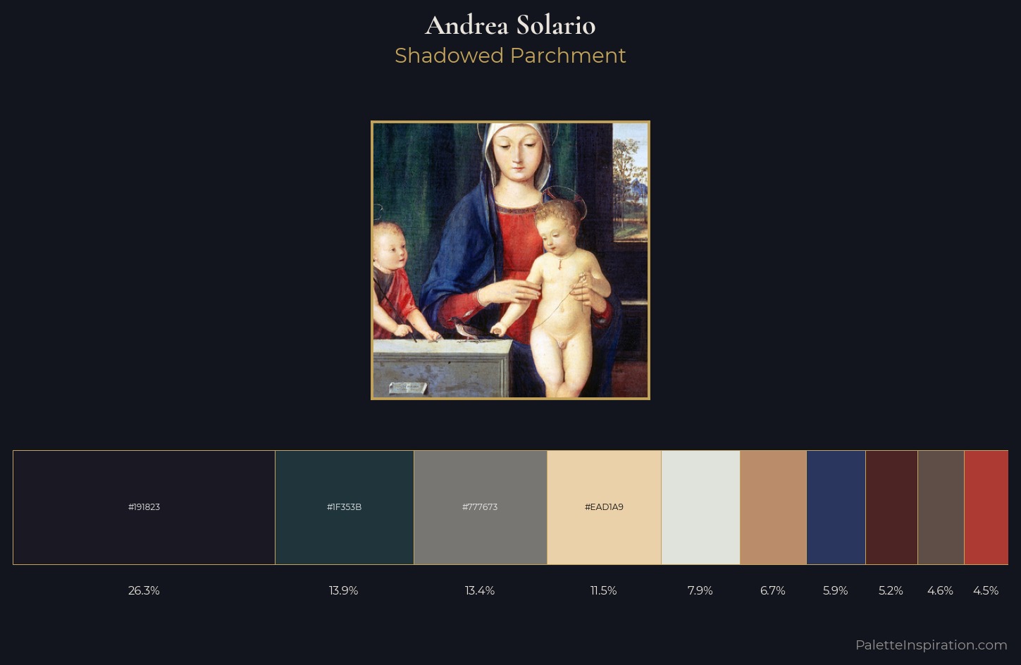 Andrea Solario Palette 3 — Shadowed Parchment