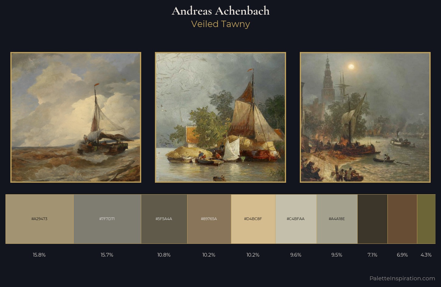 Andreas Achenbach Palette 6 — Veiled Tawny