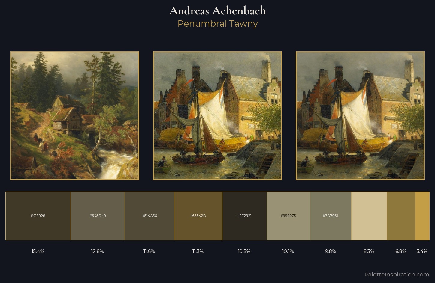 Andreas Achenbach Palette 10 — Penumbral Tawny