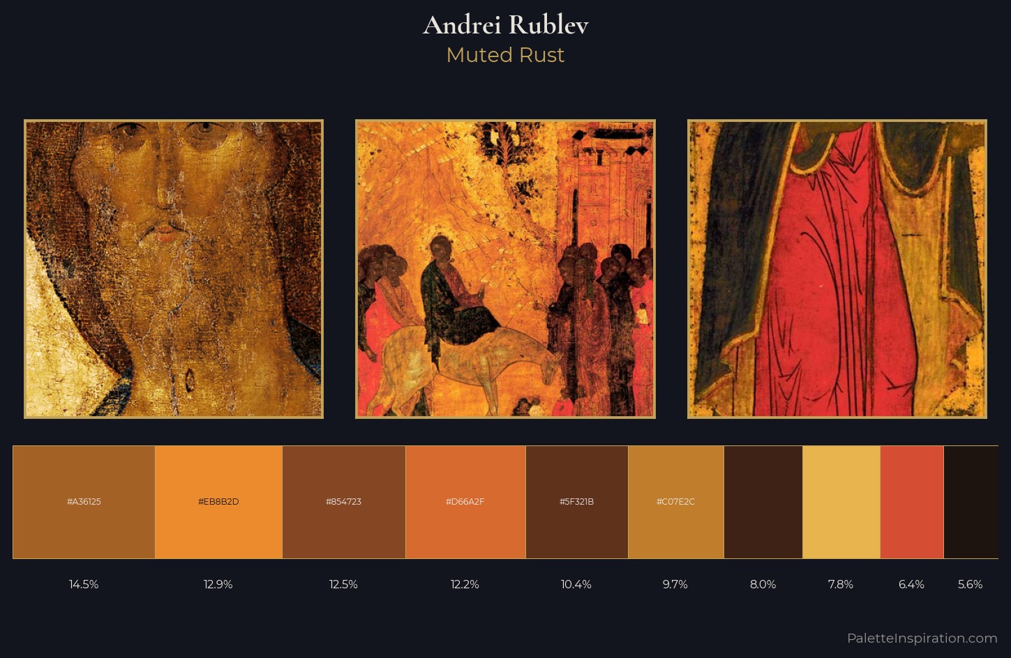 Andrei Rublev Palette 7 — Muted Rust