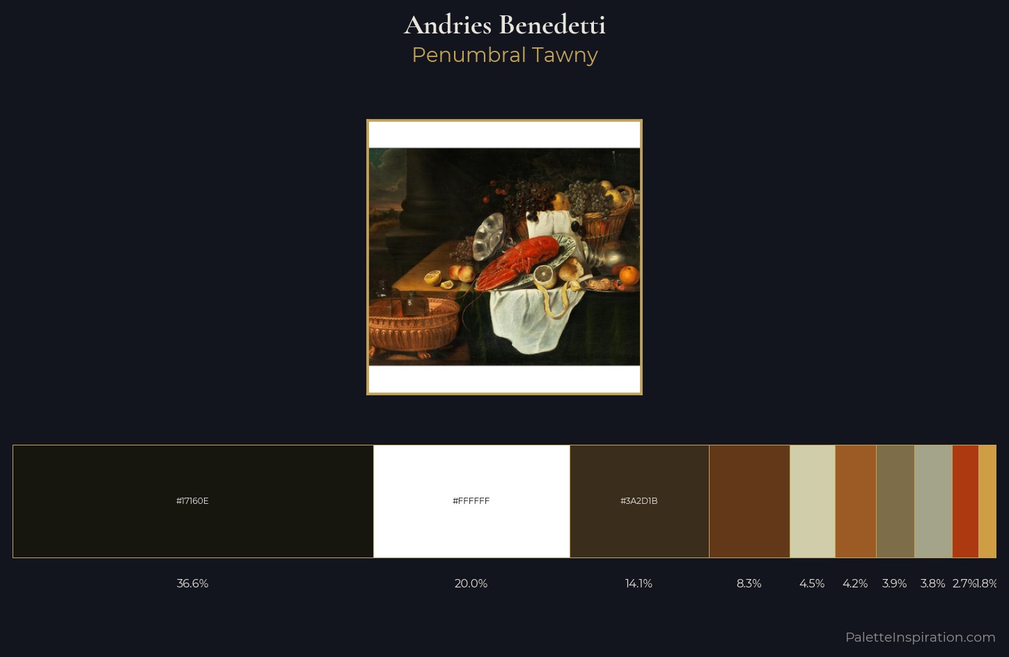 Andries Benedetti Palette 1 — Penumbral Tawny