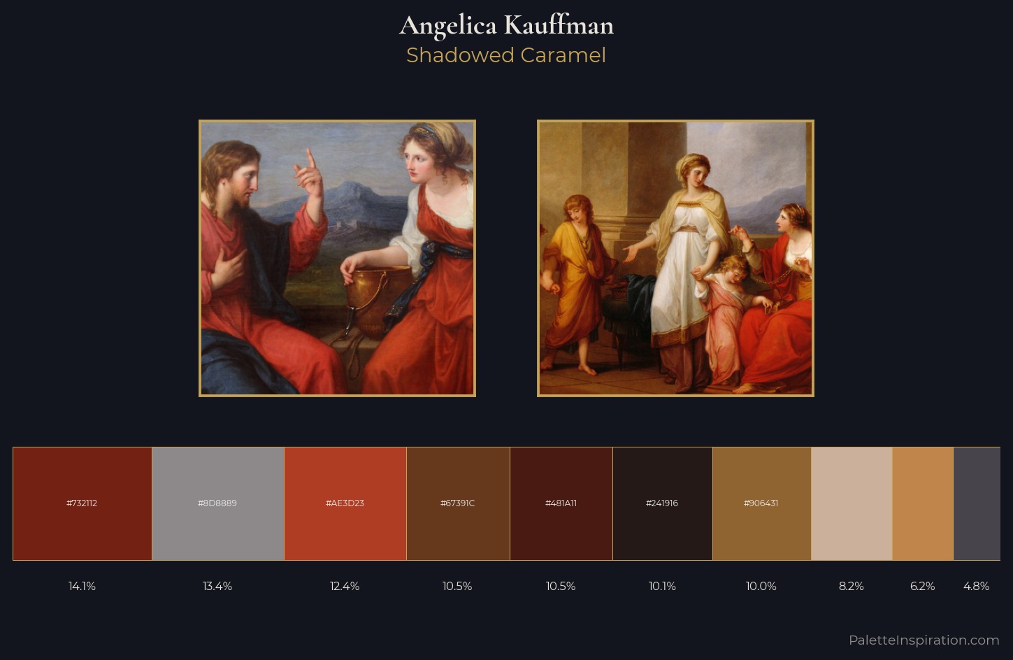 Angelica Kauffman Palette 9 — Shadowed Caramel