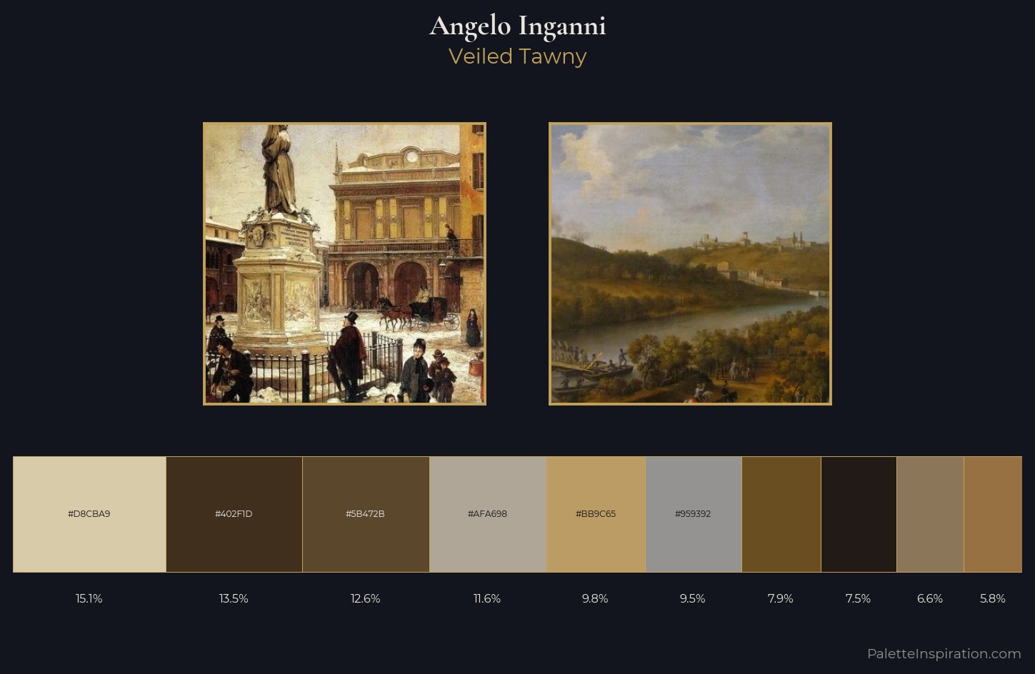 Angelo Inganni Palette 3 — Veiled Tawny