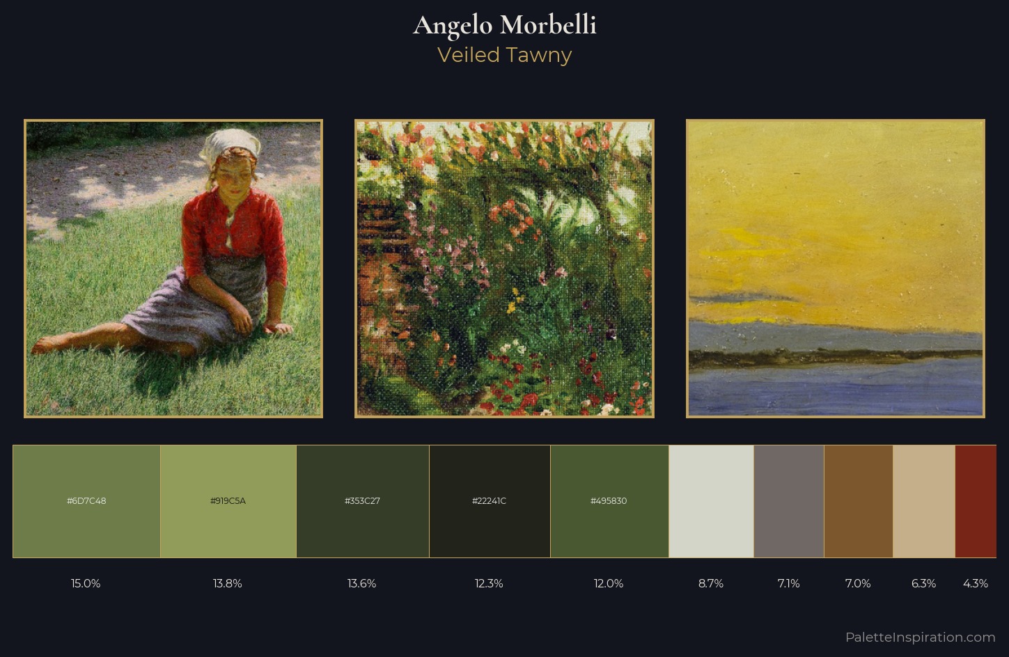 Angelo Morbelli Palette 5 — Veiled Tawny
