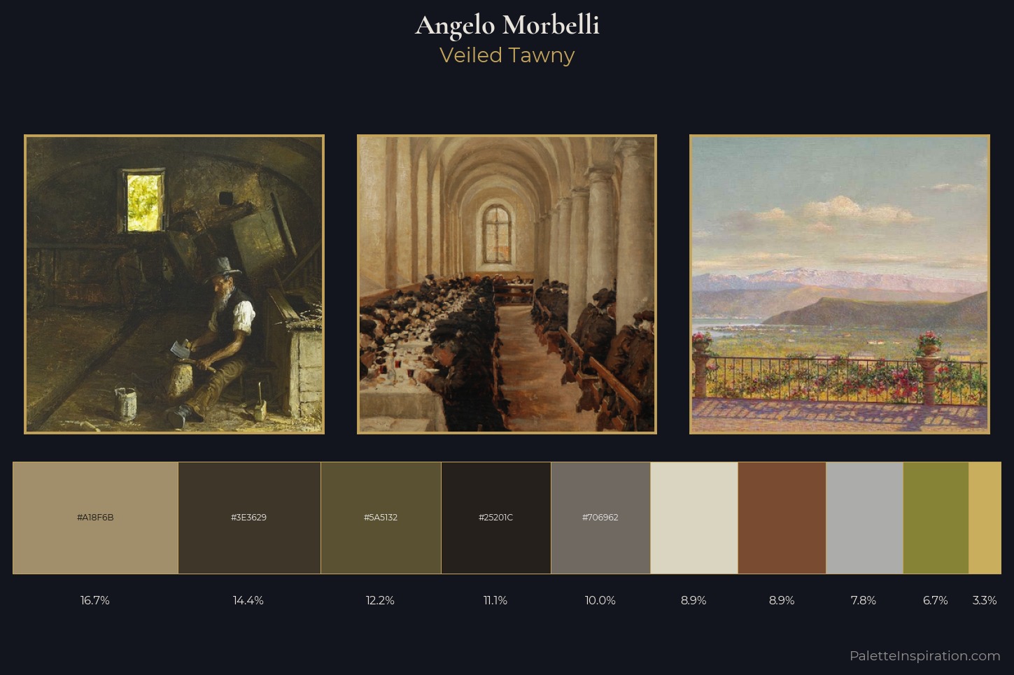 Angelo Morbelli Master Palette — Veiled Tawny