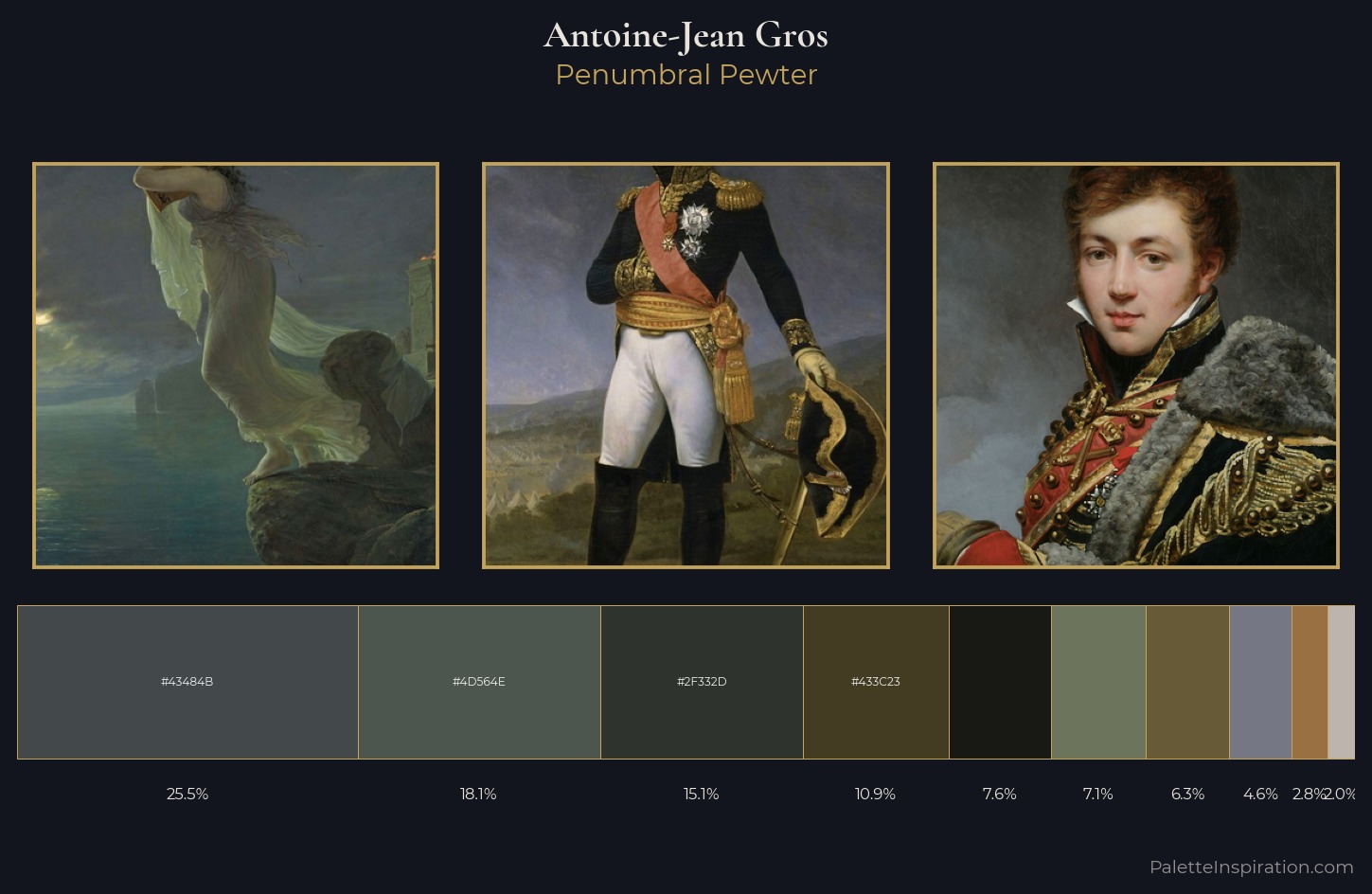 Antoine-Jean Gros Palette 6 — Penumbral Pewter