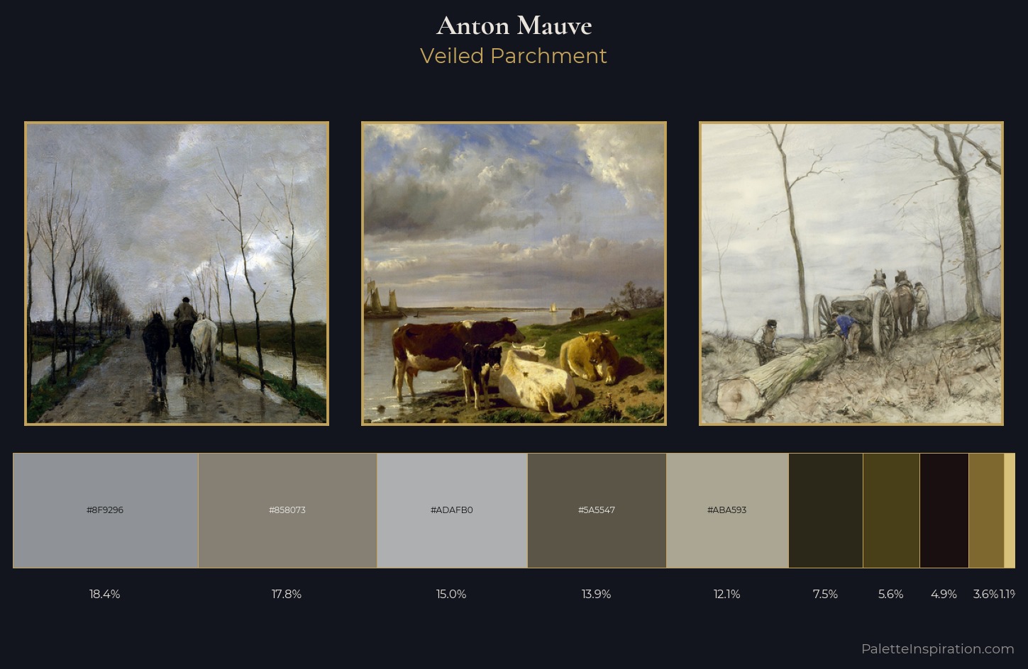 Anton Mauve Palette 1 — Veiled Parchment
