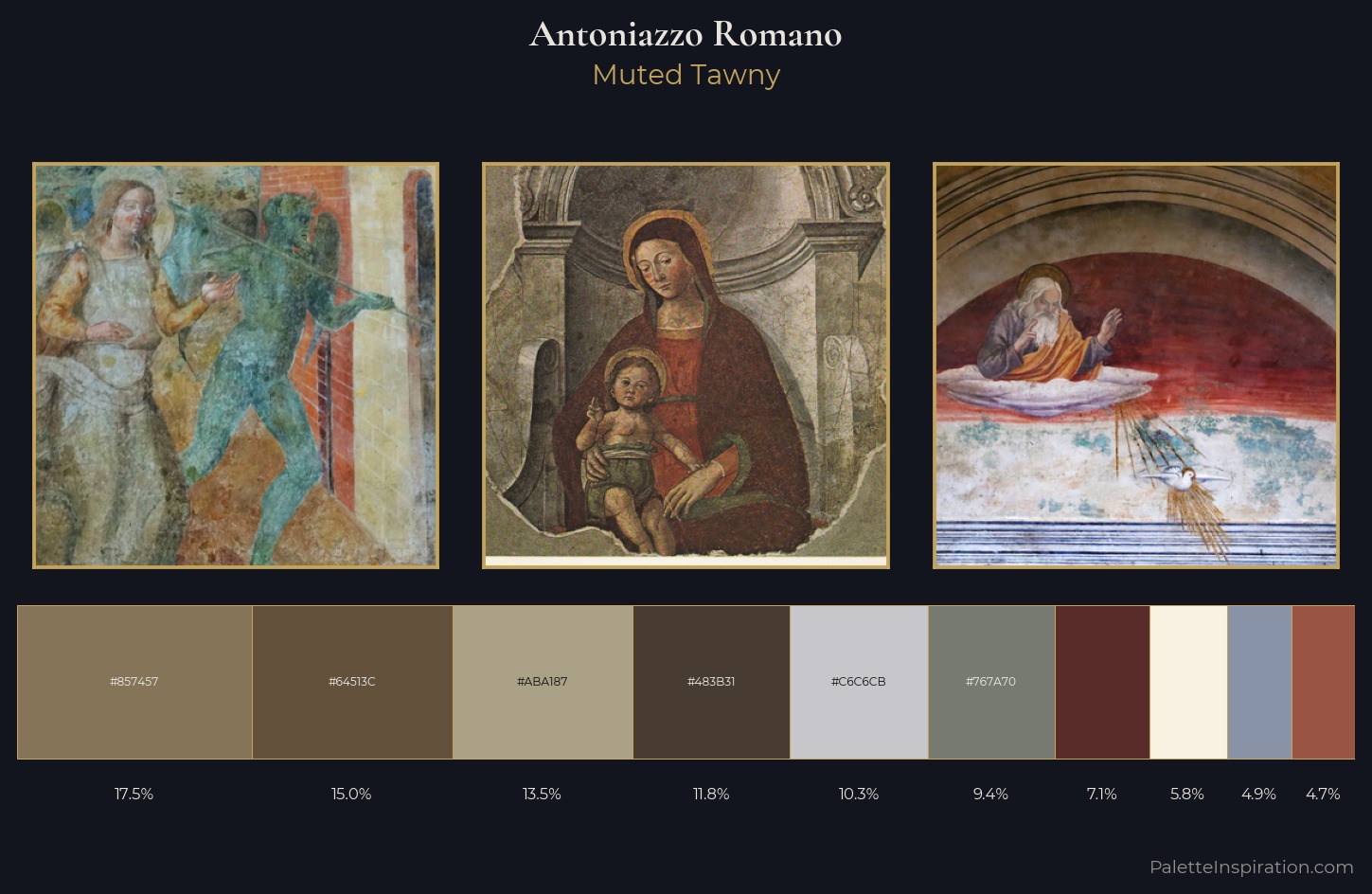 Antoniazzo Romano Palette 3 — Muted Tawny