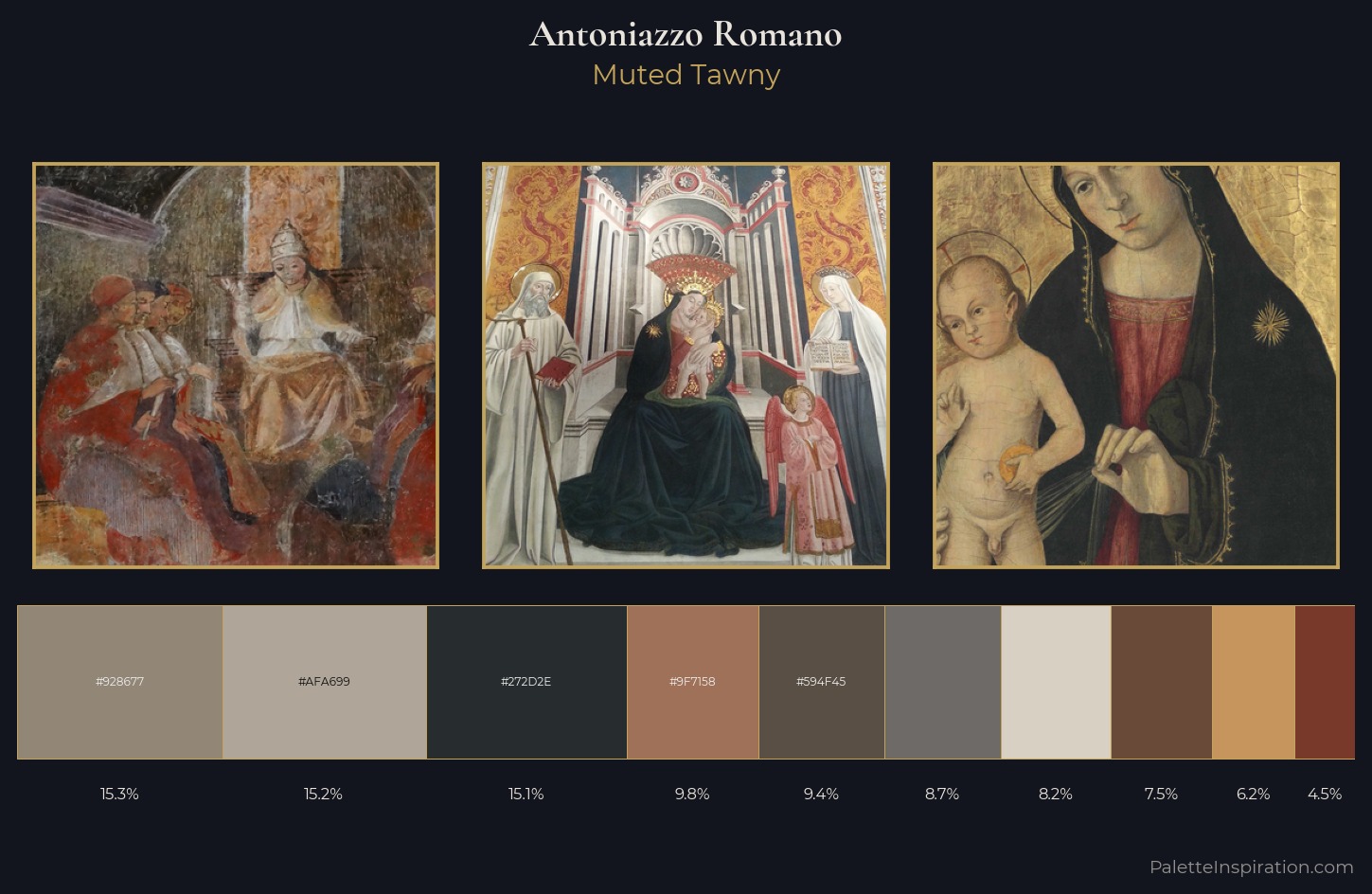Antoniazzo Romano Palette 4 — Muted Tawny