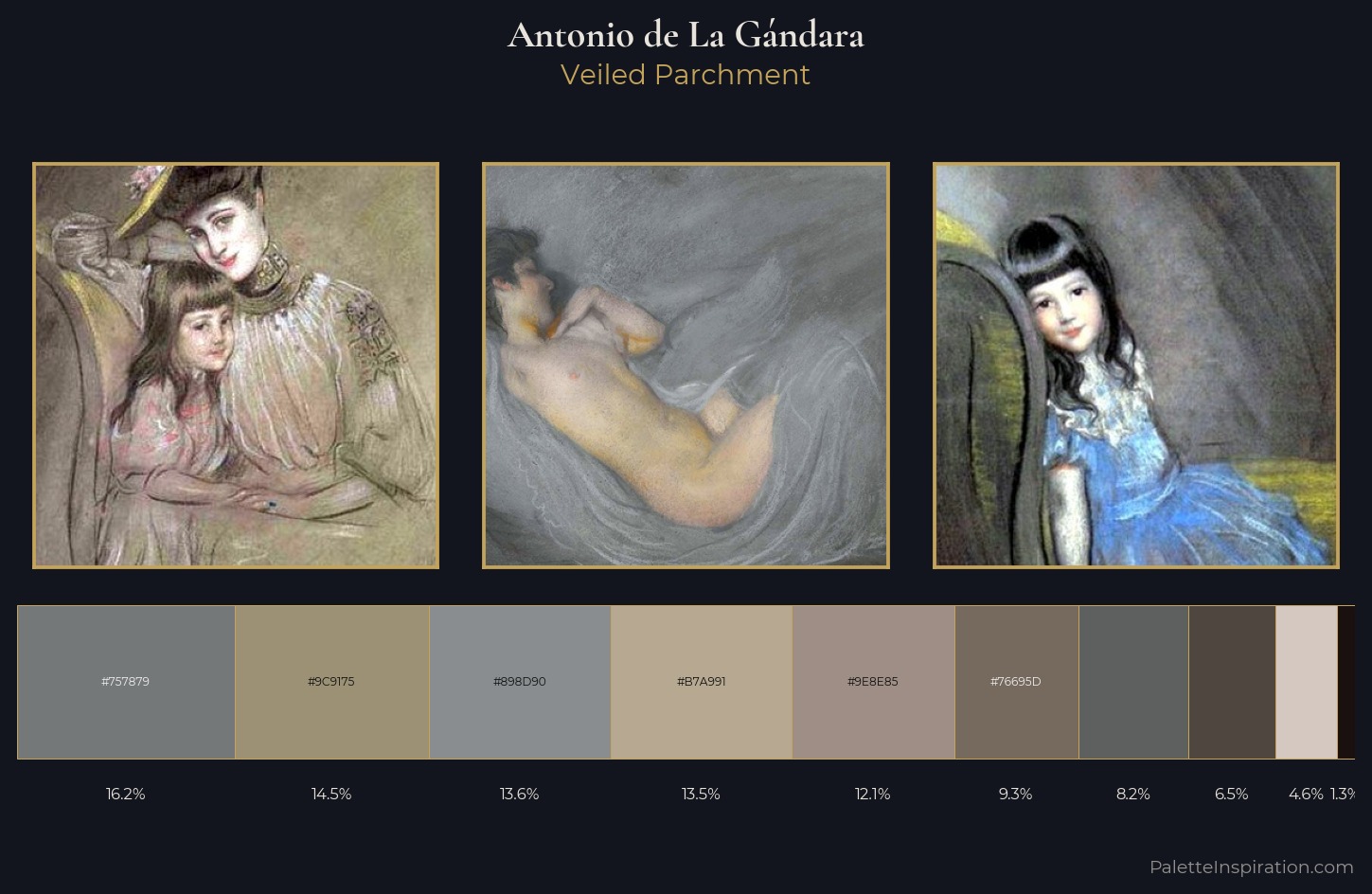 Antonio de La Gándara Palette 2 — Veiled Parchment