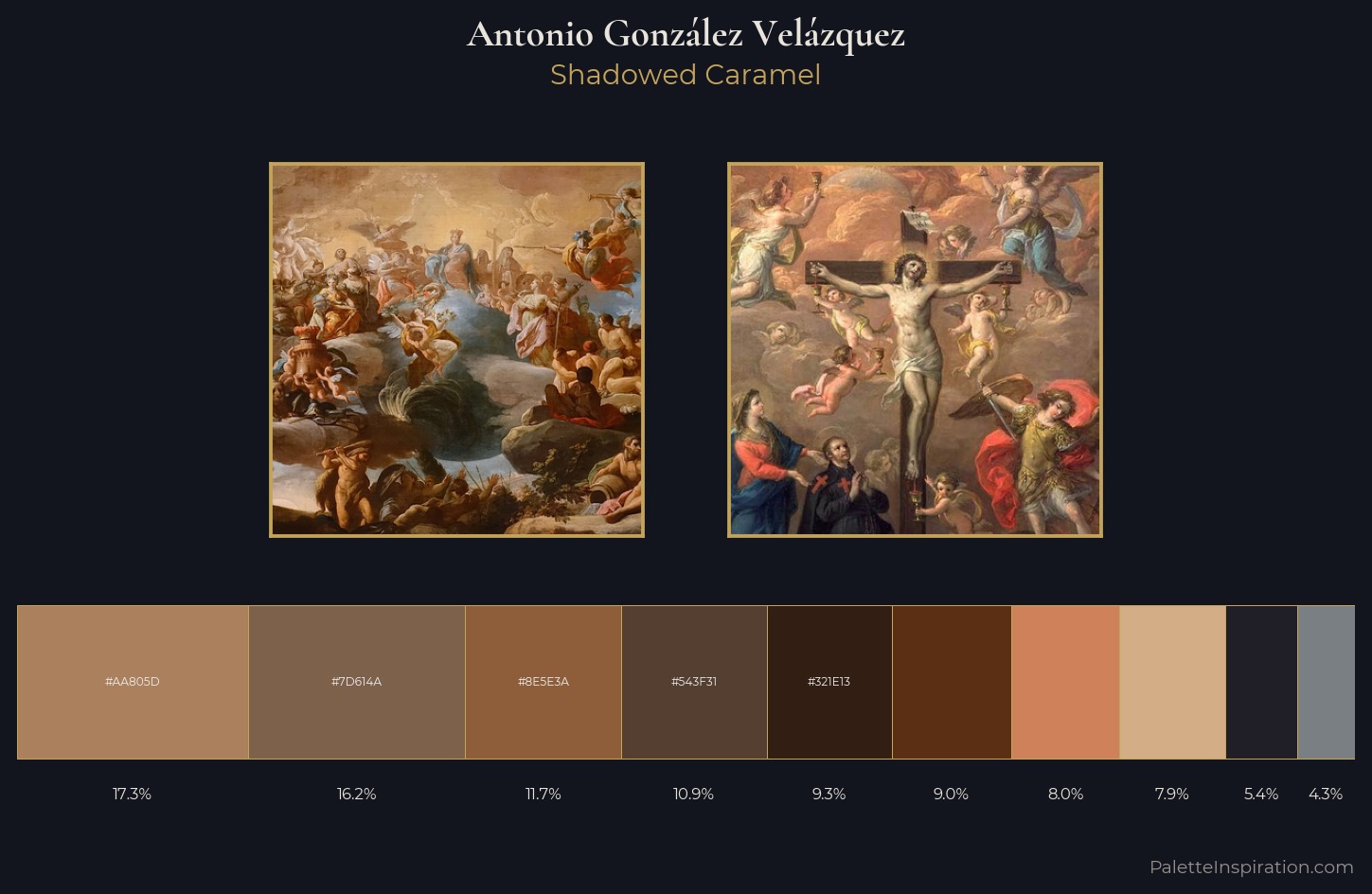 Antonio González Velázquez Palette 3 — Shadowed Caramel