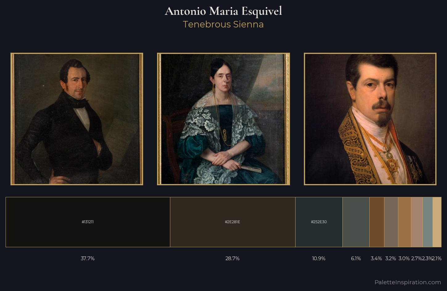 Antonio Maria Esquivel Palette 2 — Tenebrous Sienna