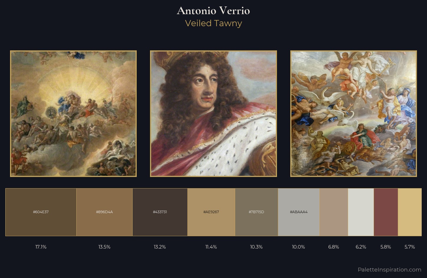 Antonio Verrio Palette 1 — Veiled Tawny