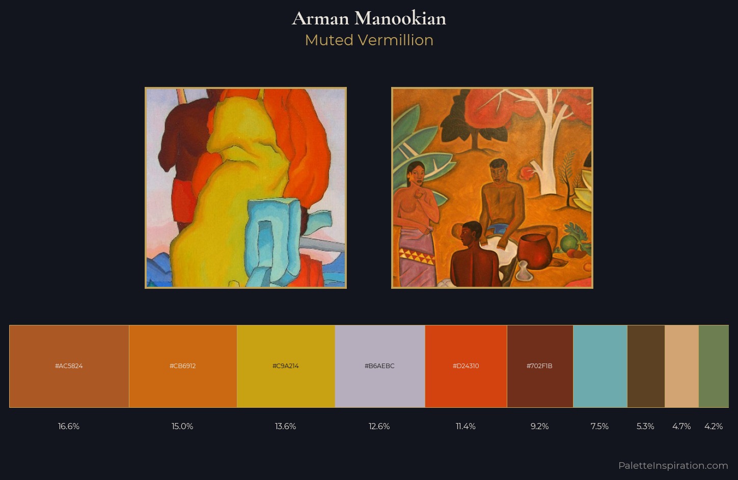 Arman Manookian Palette 4 — Muted Vermillion