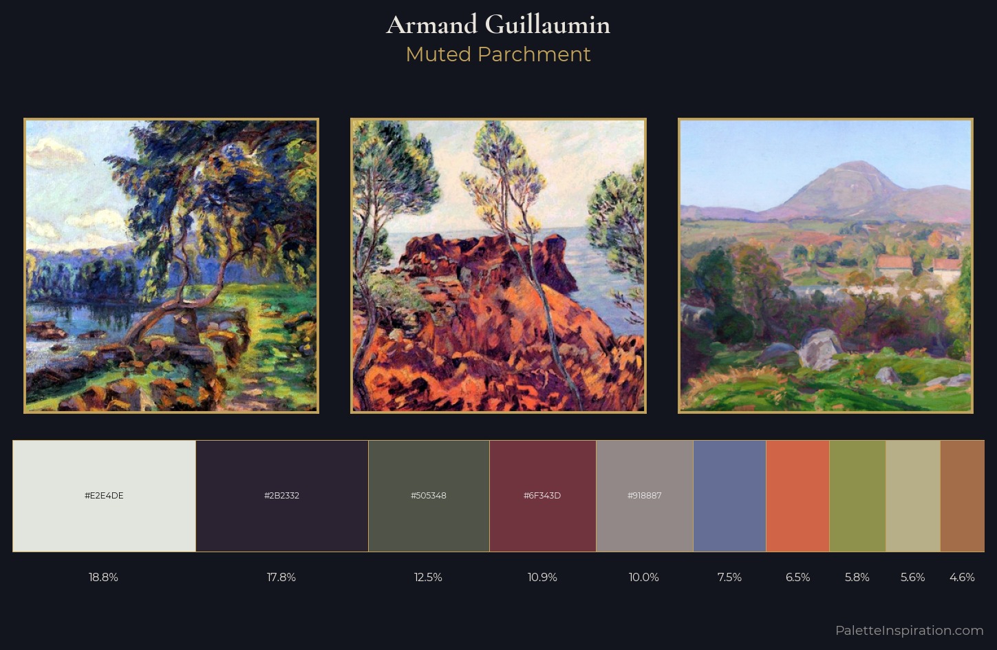 Armand Guillaumin Palette 6 — Muted Parchment