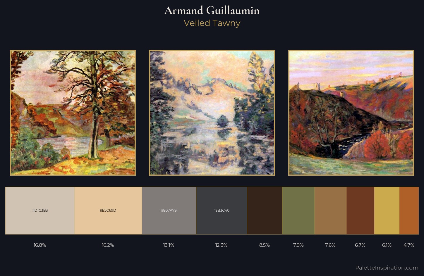 Armand Guillaumin Palette 8 — Veiled Tawny