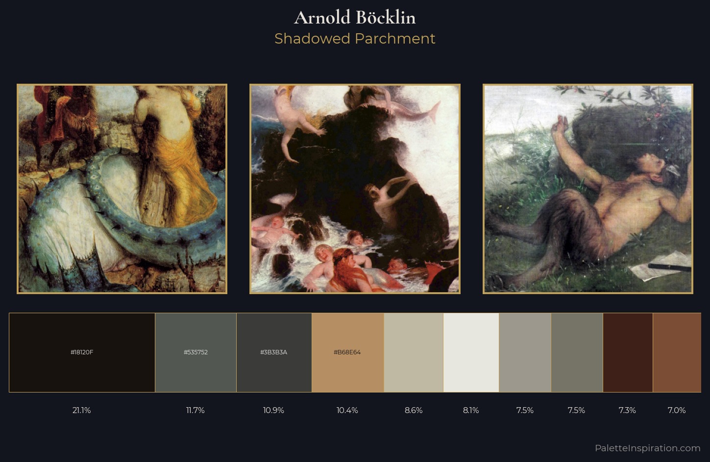 Arnold Böcklin Palette 7 — Shadowed Parchment