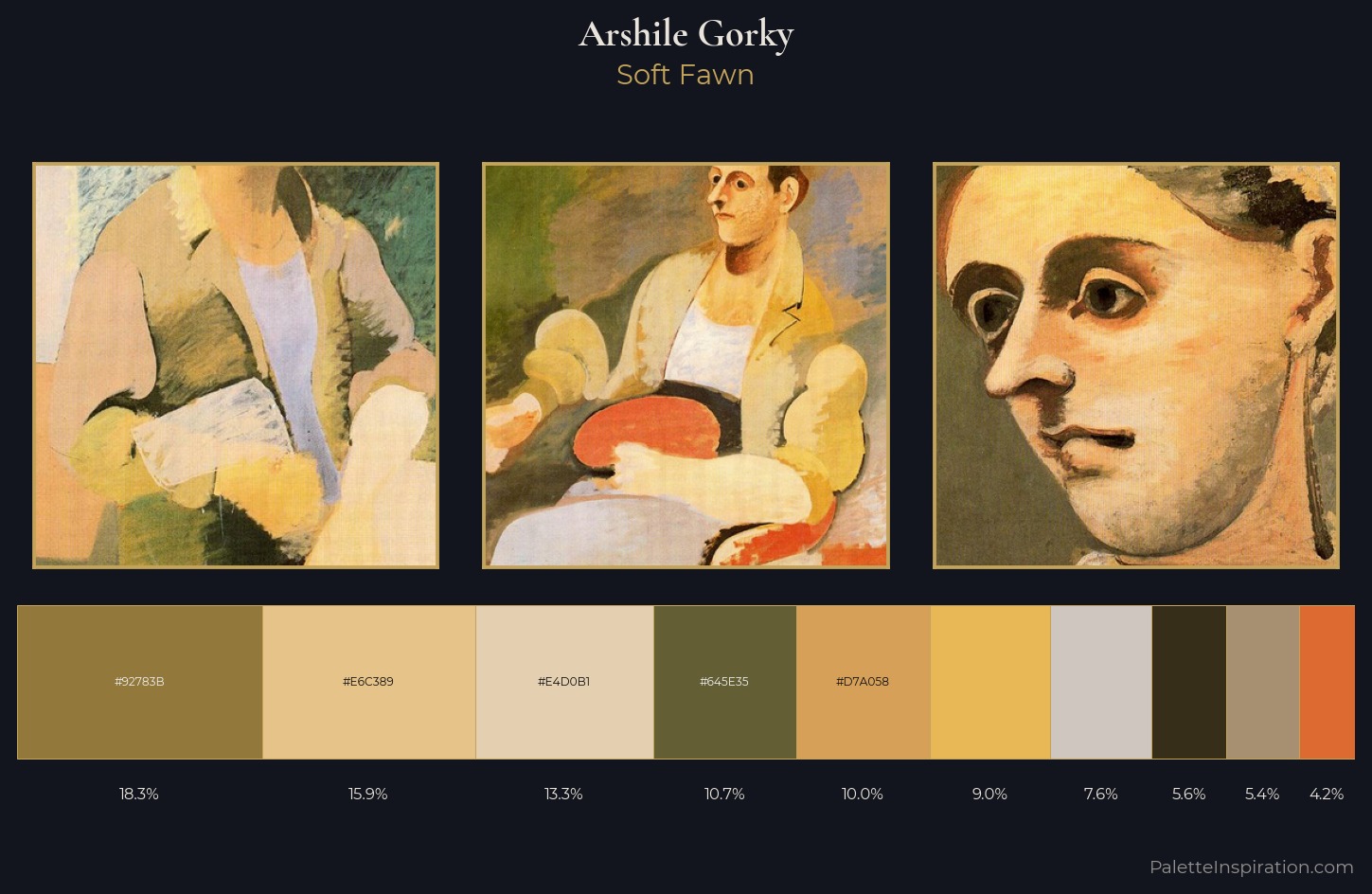 Arshile Gorky Palette 1 — Soft Fawn