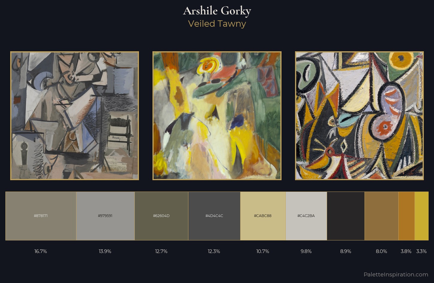 Arshile Gorky Palette 7 — Veiled Tawny