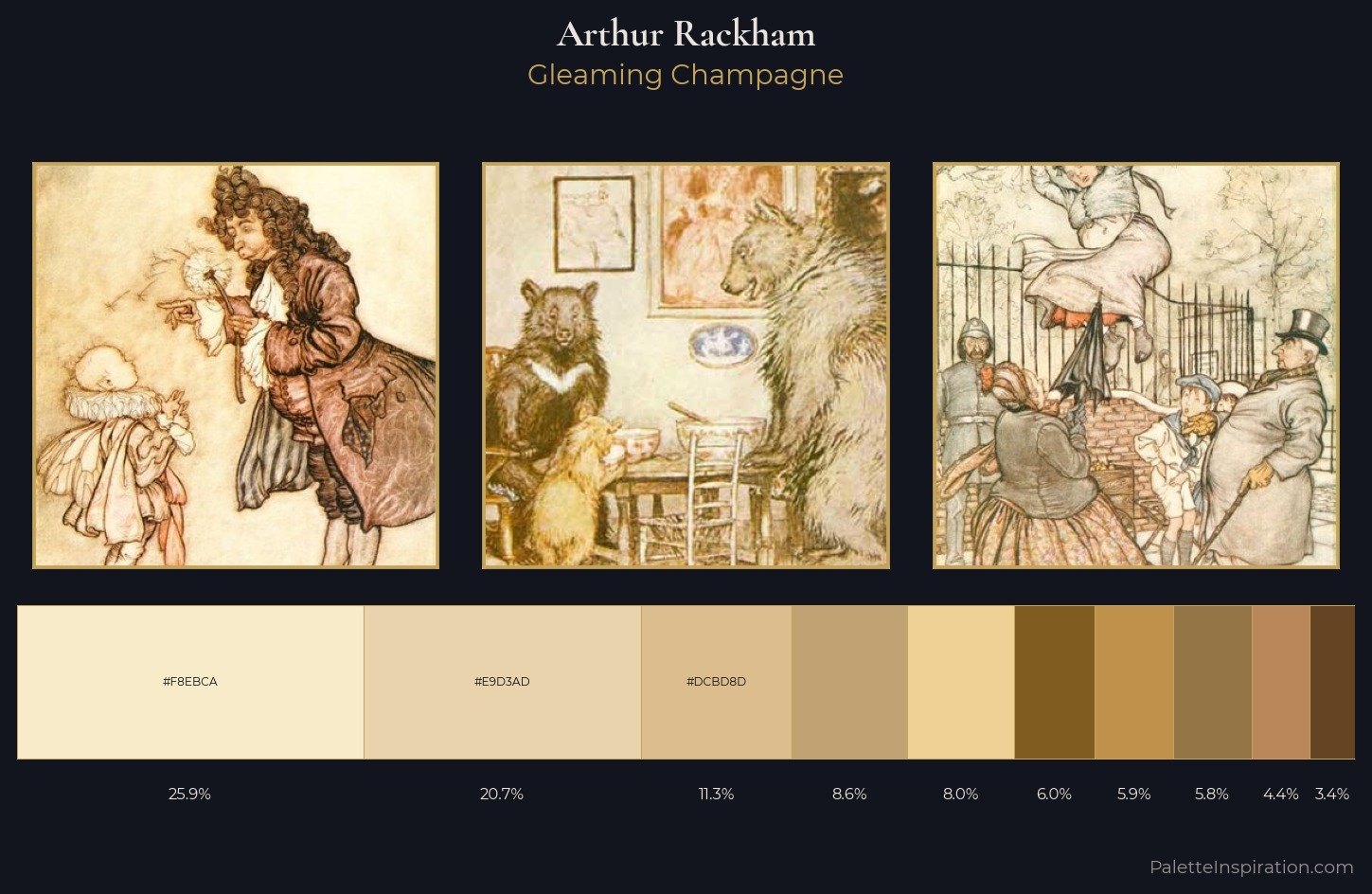 Arthur Rackham Palette 3 — Gleaming Champagne