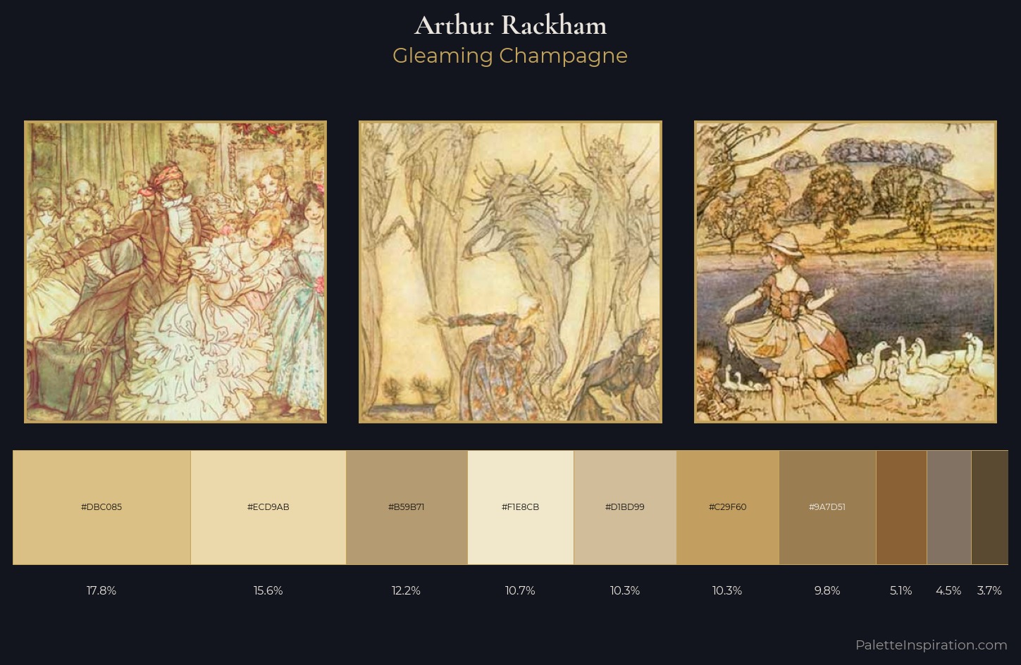 Arthur Rackham Palette 4 — Gleaming Champagne