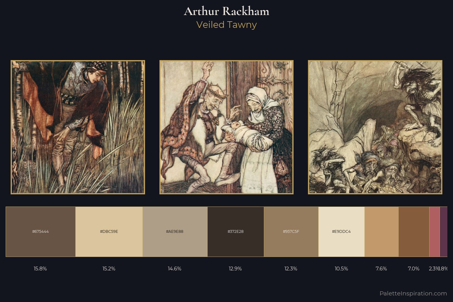 Arthur Rackham Master Palette — Veiled Tawny