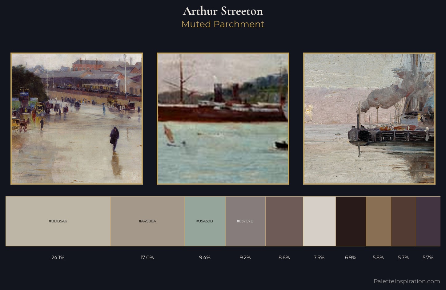Arthur Streeton Palette 5 — Muted Parchment