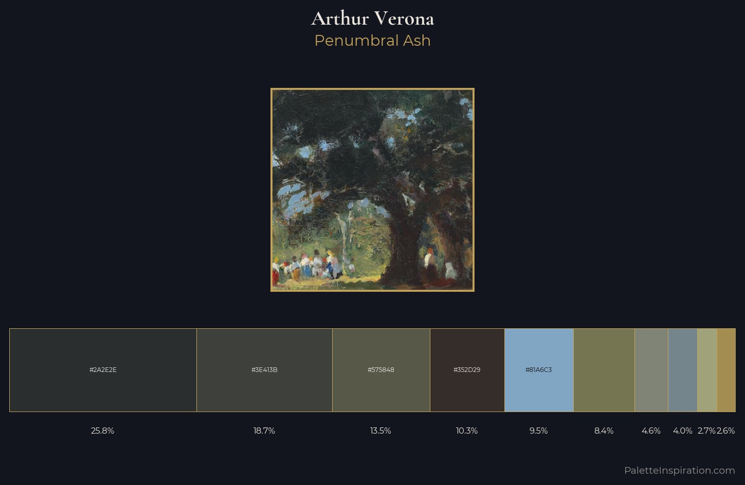 Arthur Verona Palette 4 — Penumbral Ash