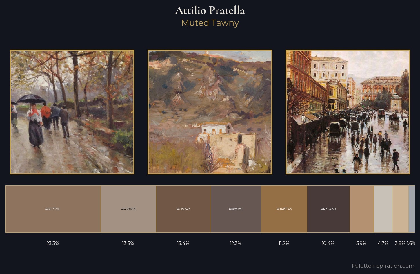 Attilio Pratella Palette 1 — Muted Tawny