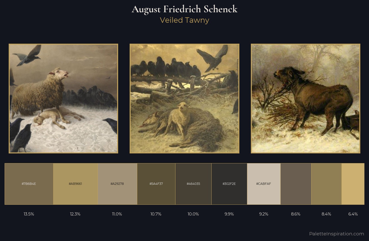 August Friedrich Schenck Palette 1 — Veiled Tawny