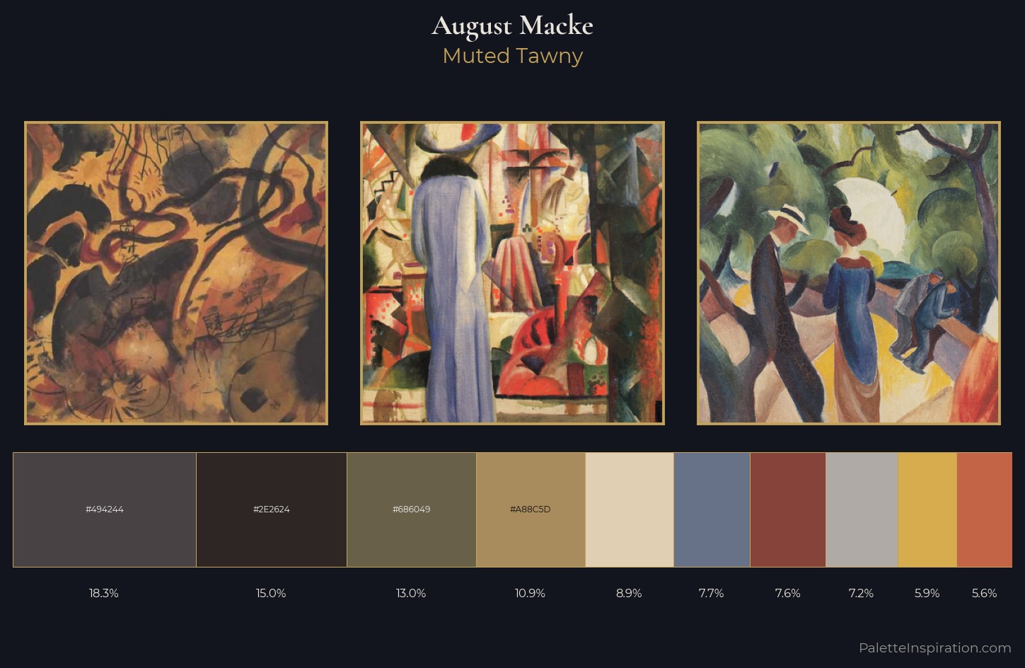 August Macke Palette 8 — Muted Tawny