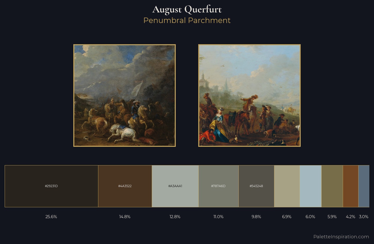 August Querfurt Palette 1 — Penumbral Parchment