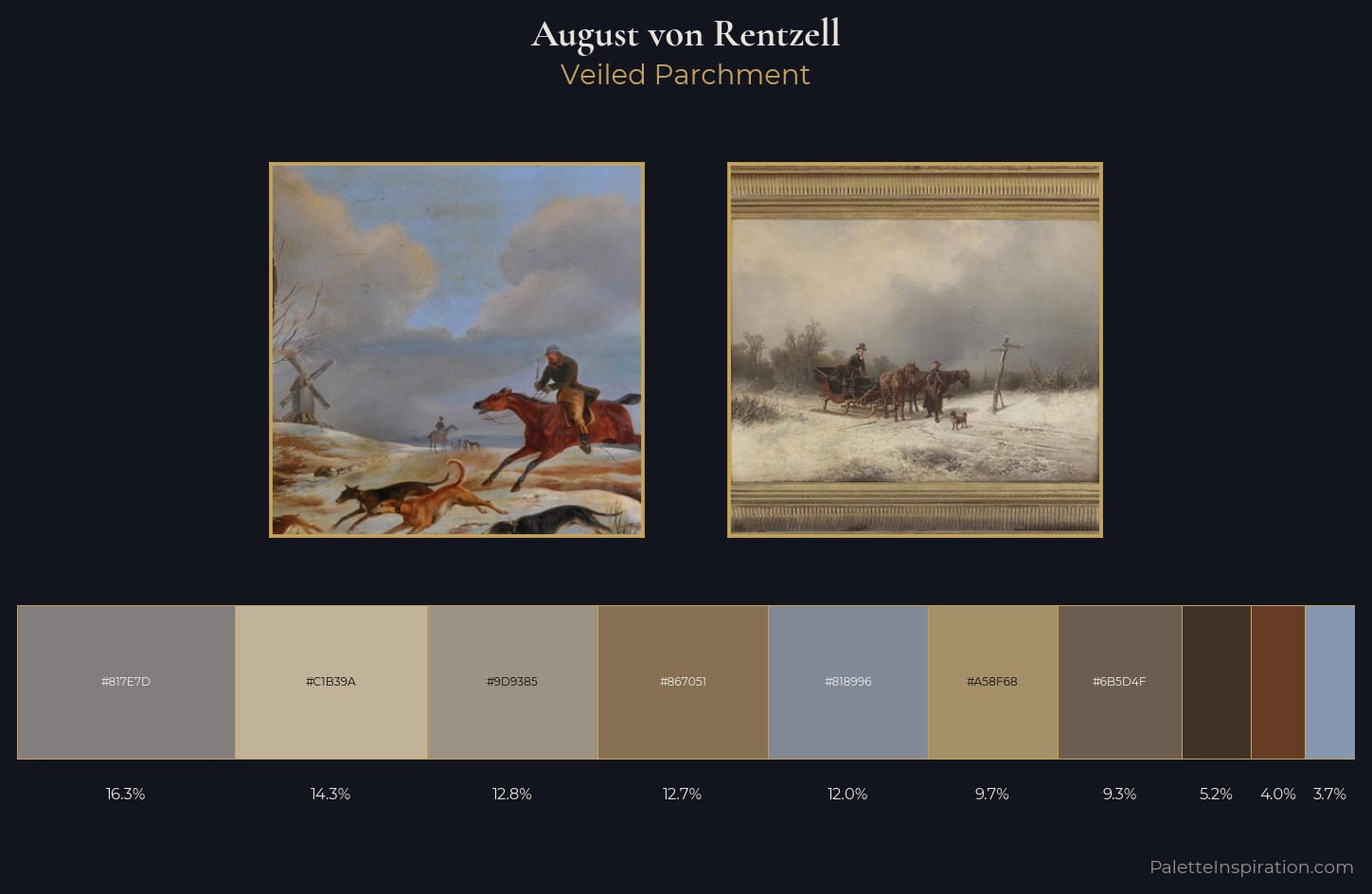 August von Rentzell Palette 1 — Veiled Parchment