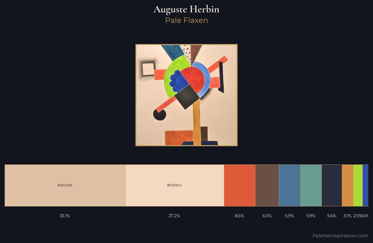 Auguste Herbin Palette 3 — Pale Flaxen