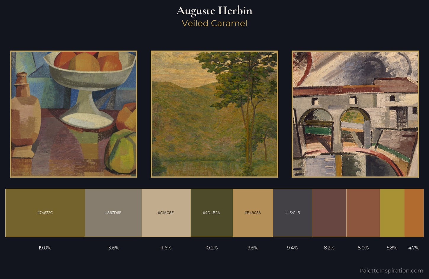 Auguste Herbin Palette 5 — Veiled Caramel