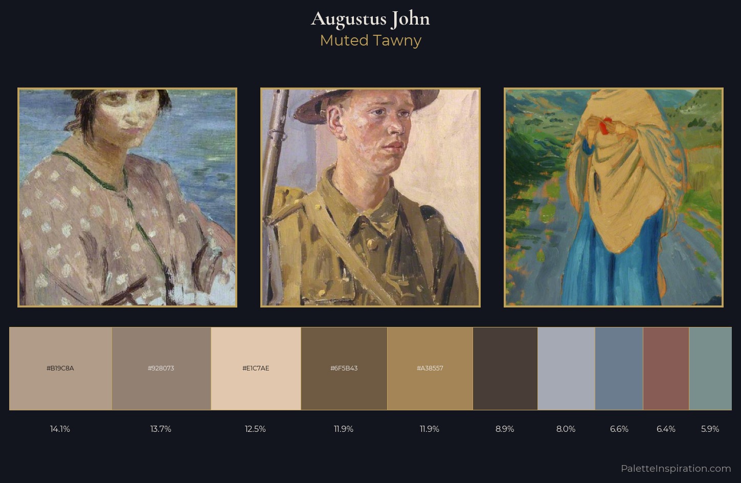 Augustus John Palette 2 — Muted Tawny