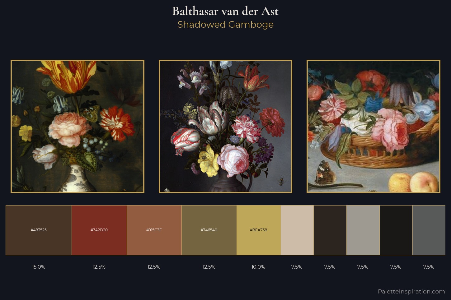 Balthasar van der Ast Master Palette — Shadowed Gamboge