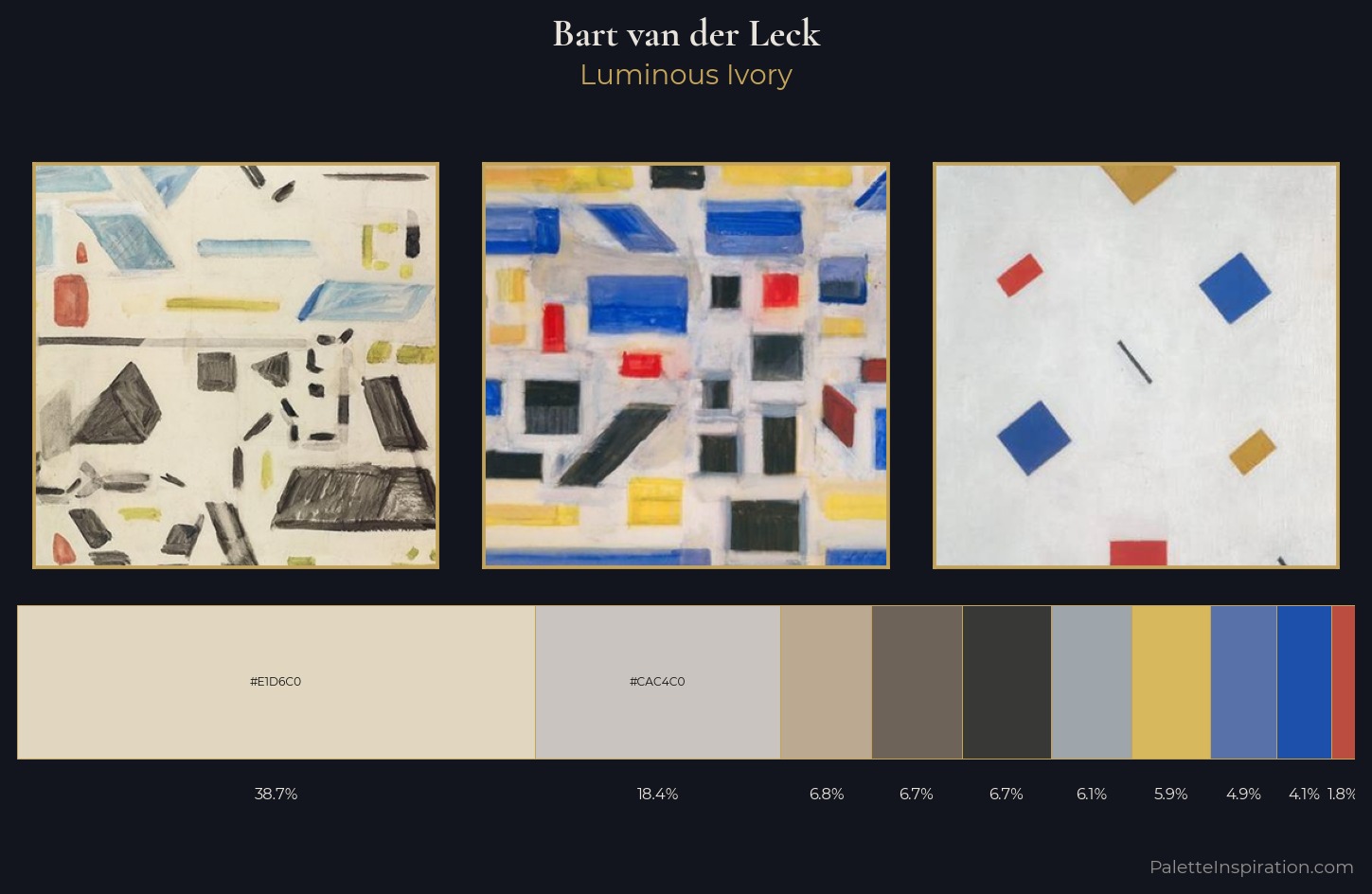 Bart van der Leck Palette 1 — Luminous Ivory