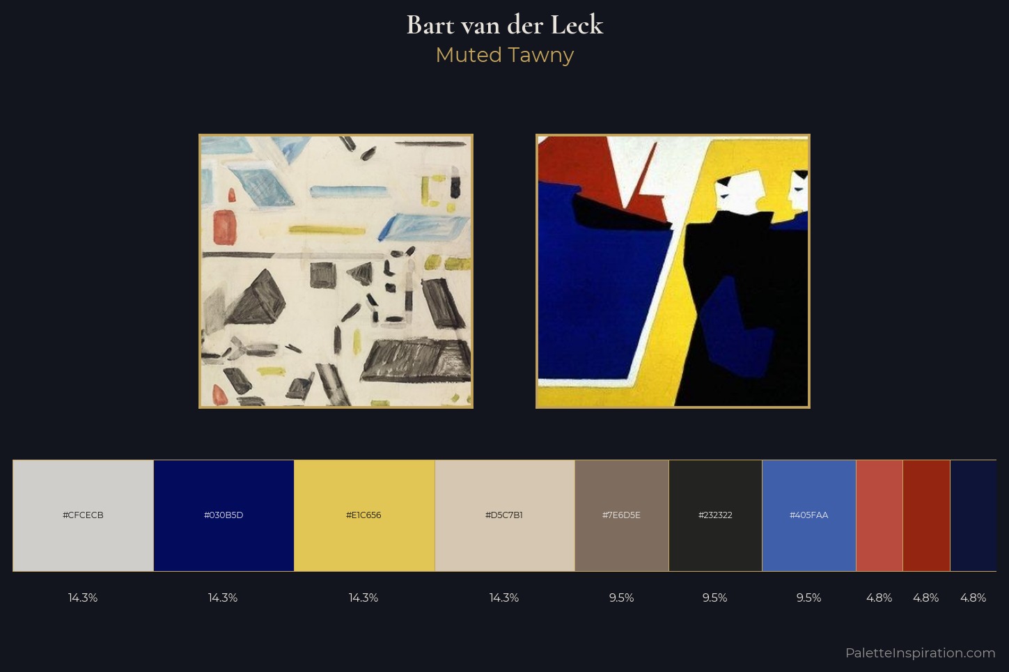 Bart van der Leck Master Palette — Muted Tawny