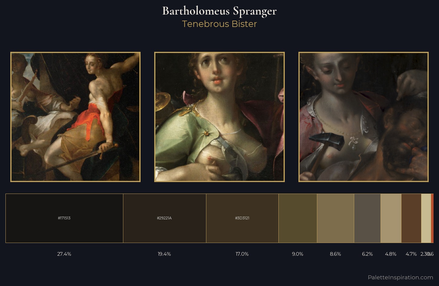 Bartholomeus Spranger Palette 7 — Tenebrous Bister