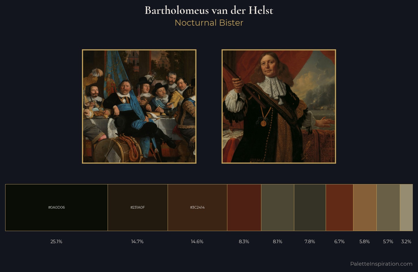Bartholomeus van der Helst Palette 1 — Nocturnal Bister